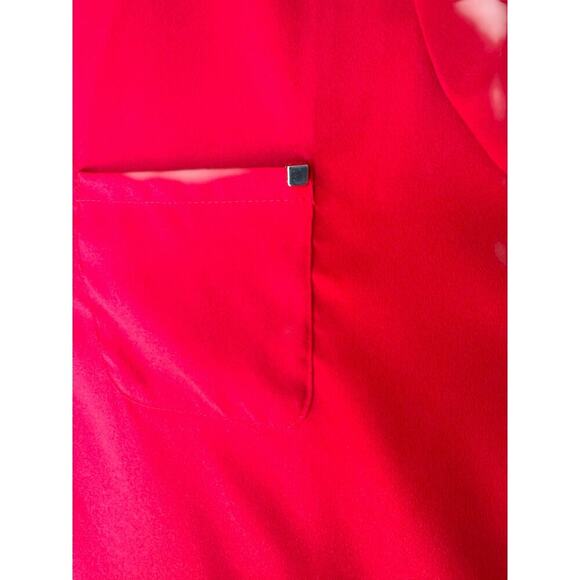 Ivanka Trump Red Cap Sleeve V-Neck Blouse Top Women’s M Split Neck Office Casual - Picture 8 of 8